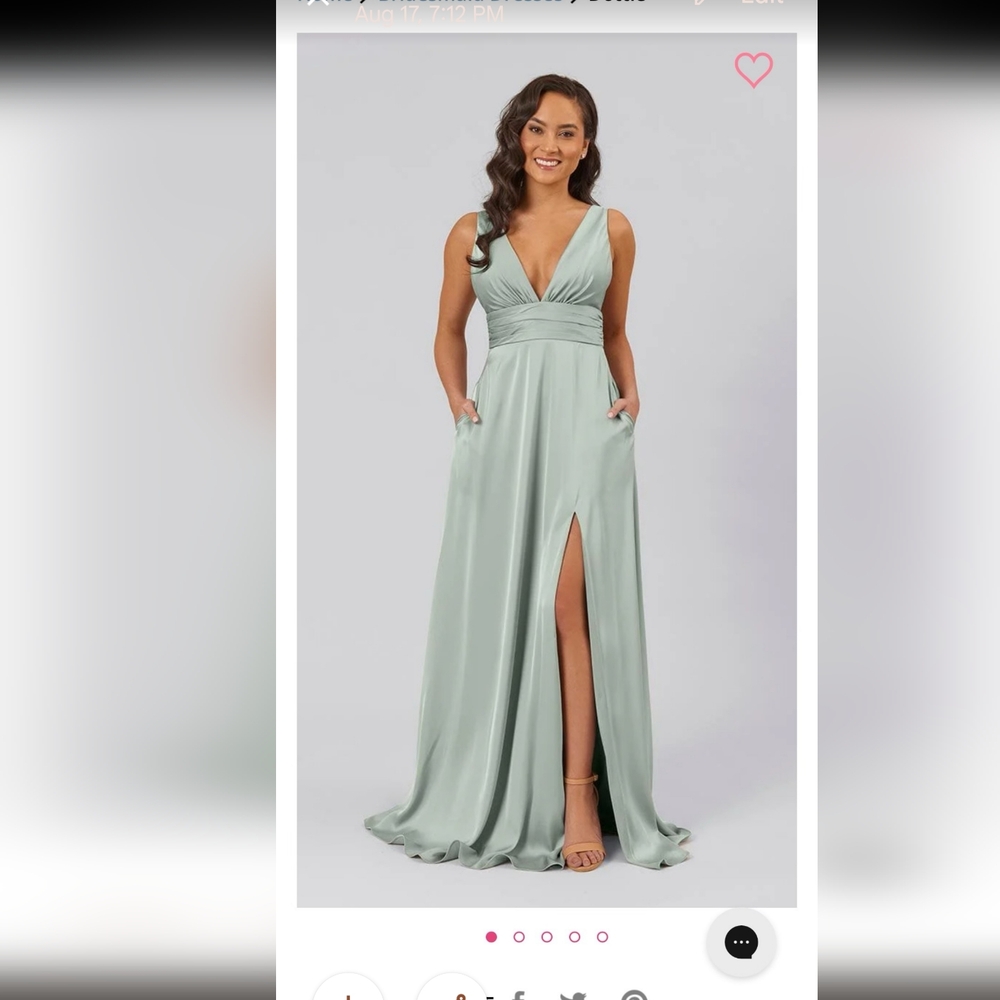 Kennedy blue sea foam bridesmaid dress